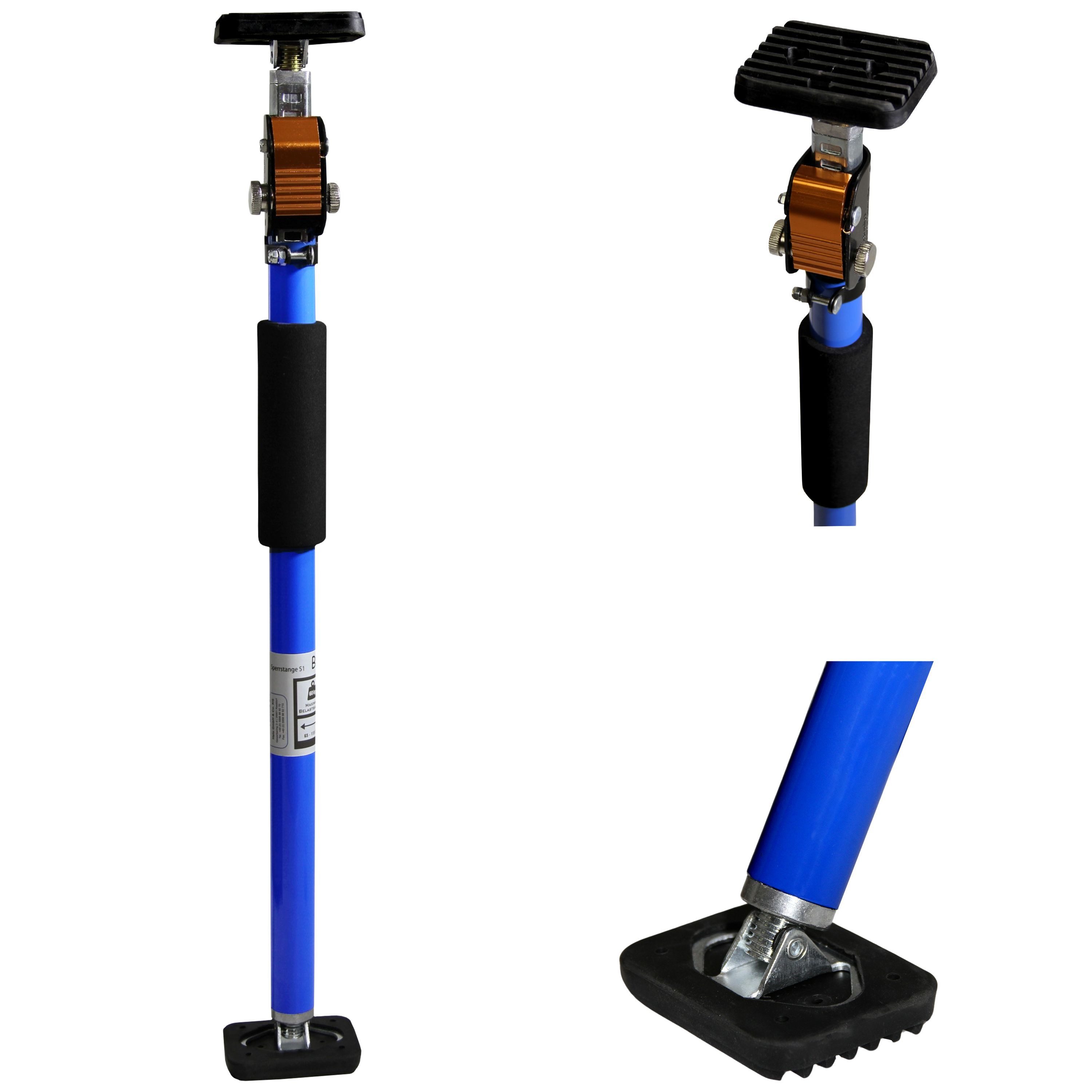 Montageklemme Sperrstange Ladungssicherung 65-115cm Stütze 60 kg verstellbar S1 1x
