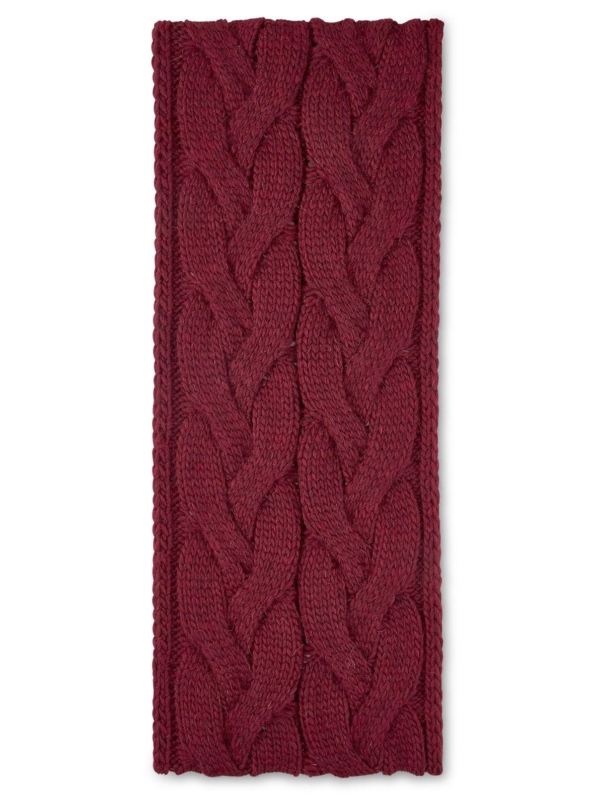 Sheego Loop Große Größen, mit Zopfstrickmuster, ca. 30 x 65 cm bordeaux | Schals