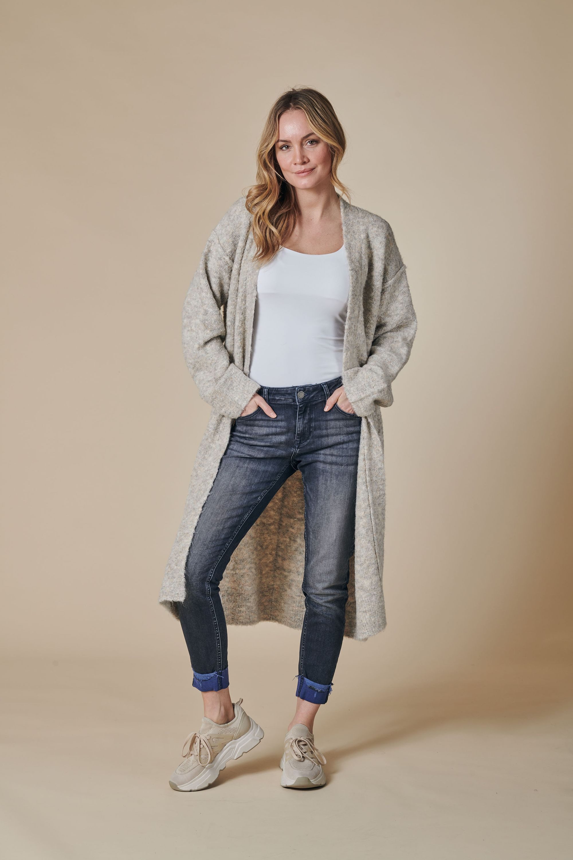 Zhrill Strickjacke Cardigan ZHCIA Beige (0-tlg) günstig online kaufen