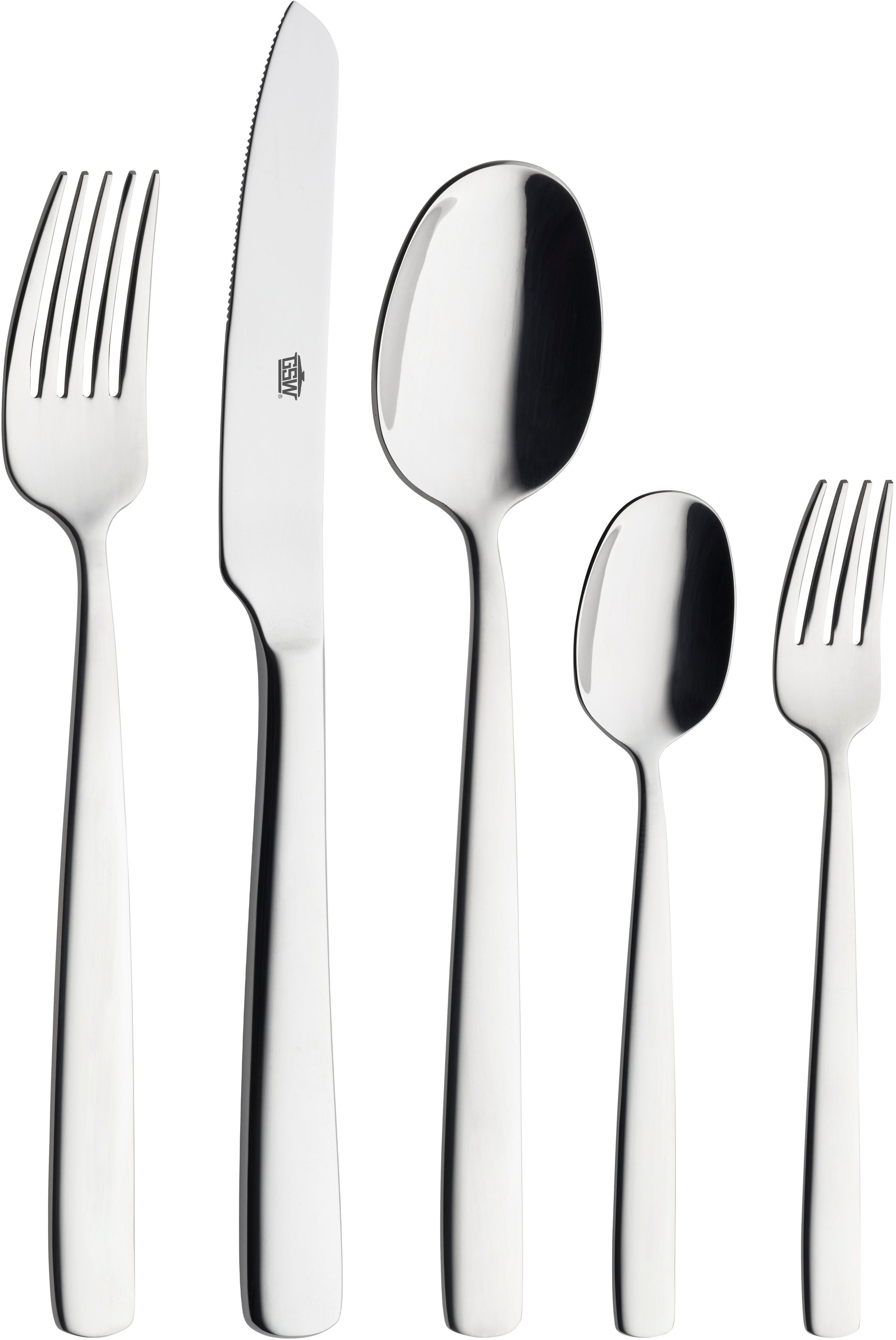 GSW Besteck-Set GSW Premium (60-tlg), 12 Personen, Edelstahl 18/10, Besteck-Set im elegant modernen Design für die besonderen Momente