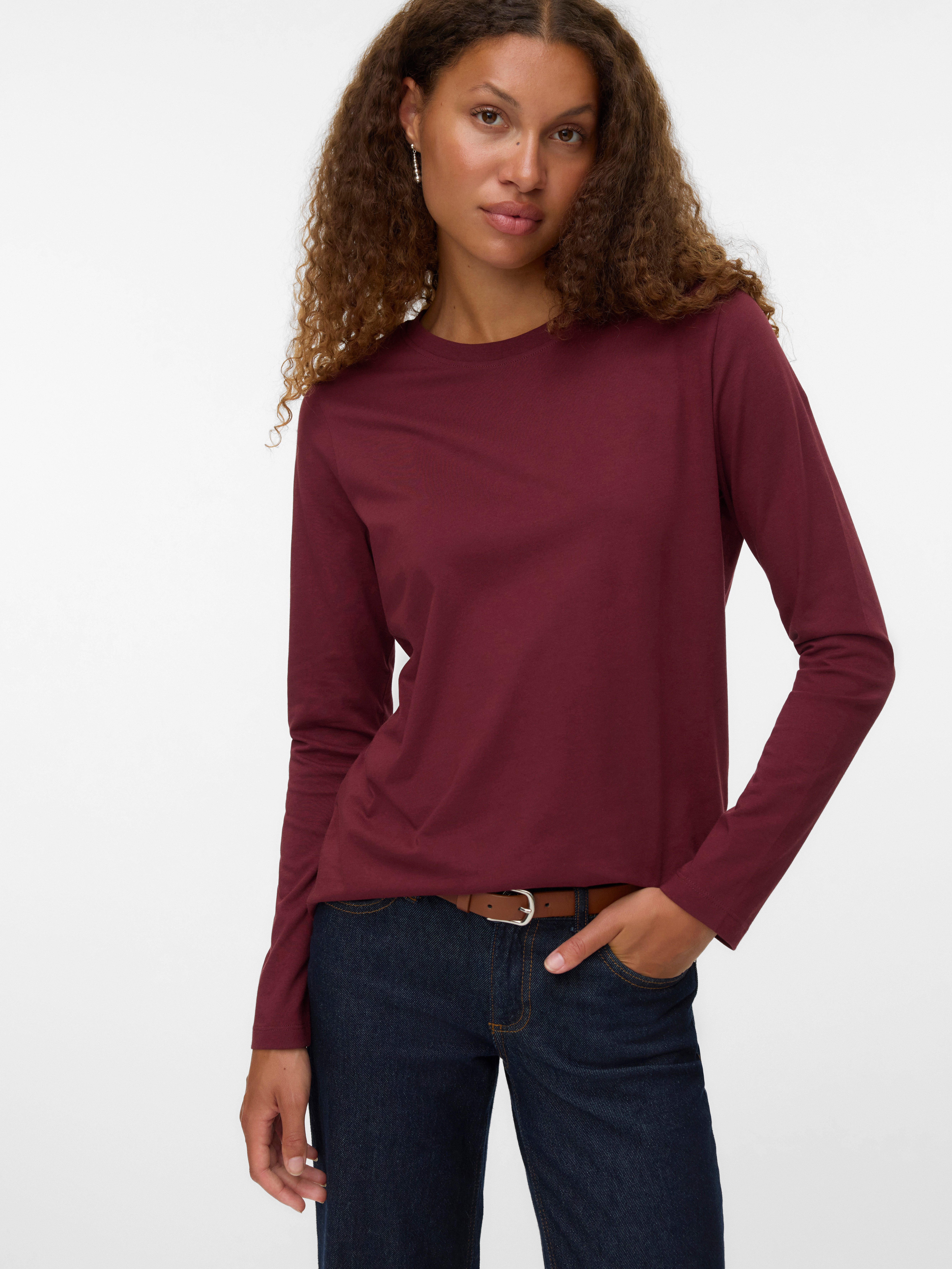 Vero Moda Langarmshirt VMPAULINA LS T-SHIRT günstig online kaufen