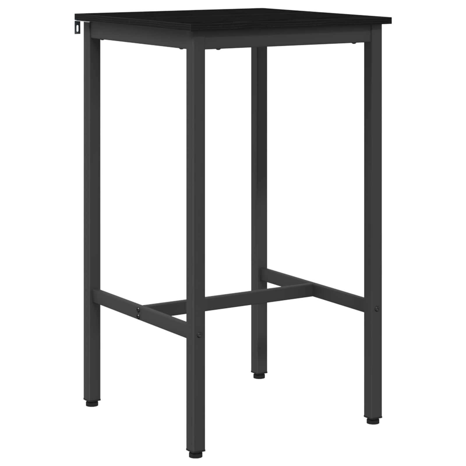 vidaXL Esstisch Bartisch 52 x 52 x 90 cm Holzwerkstoff Schwarz Eichen-Optik (1-St)