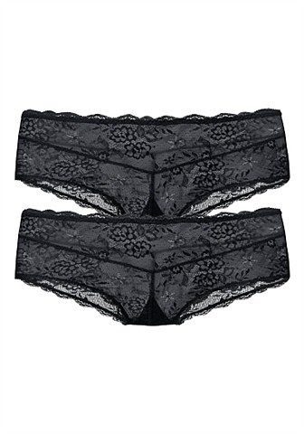 Vivance Dessous Panty schwarz attraktiven Premium (2-St) aus Spitze im edler Doppelpack