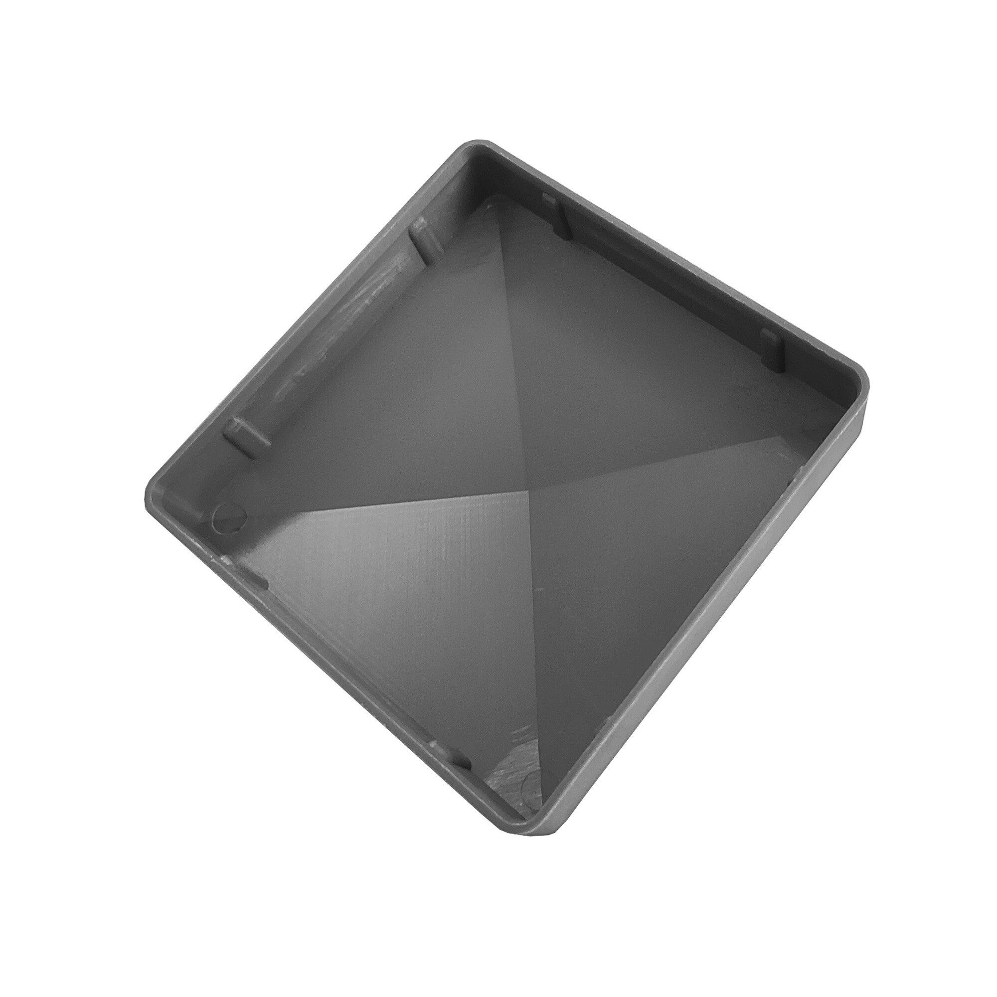 WPC Profi Zaun Komplettset grau anthrazit mix Sichtschutz Steckzaun Paneel 180x180cm, (Komplettset, mit Start- und Abschlussleisten, Pfosten und Zubehör) – Bild 5 von 5