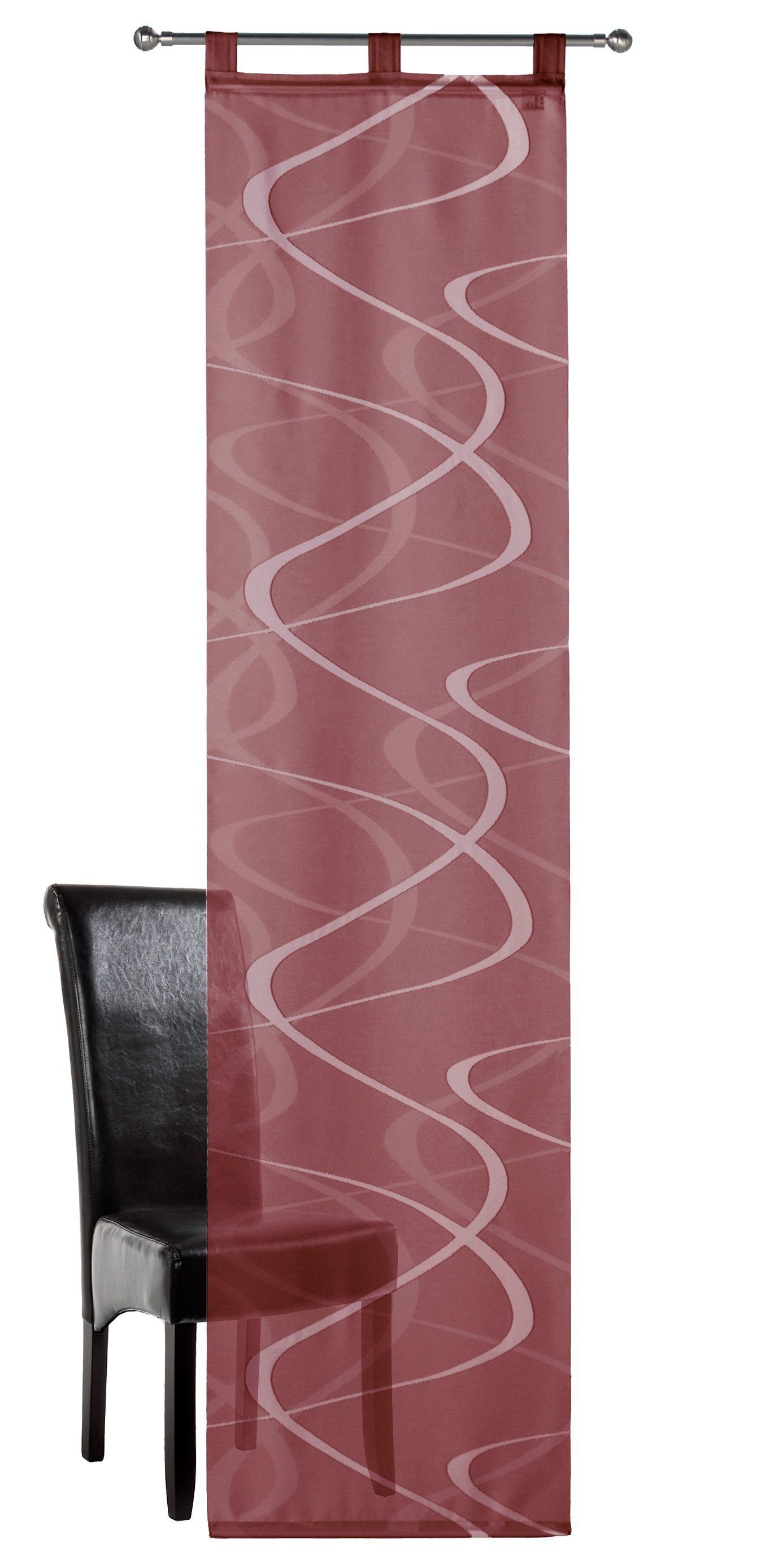 Neutex for you! Schiebegardine Pelotas (1 St), Schlaufen, halbtransparent, Scherli, inkl. Beschwerunsstange, Halbtransparent, Schlaufen-Aufhängung, modern