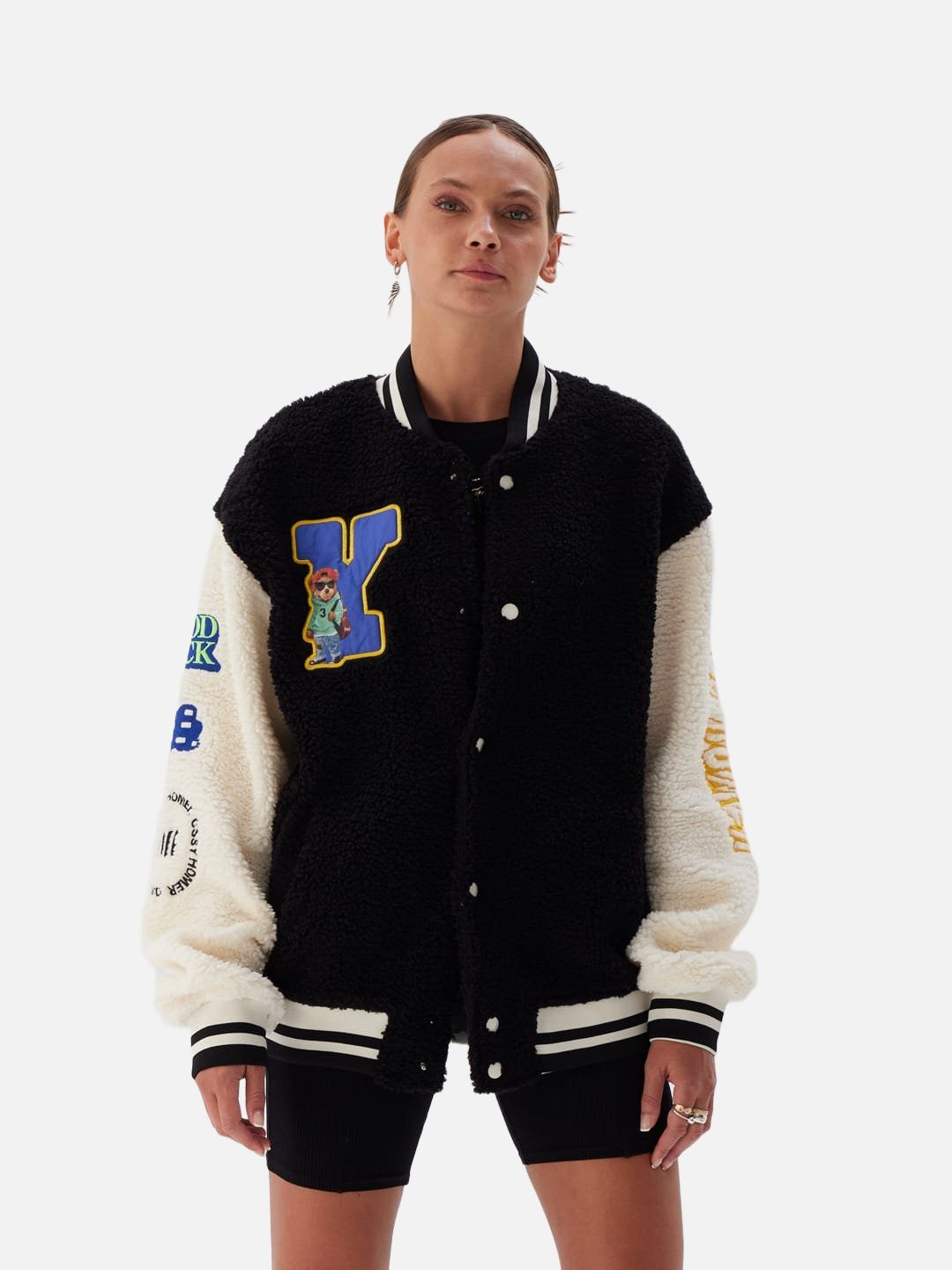 OSSY HOMER Collegejacke College Jacke Teddy Y Oversize Jacket