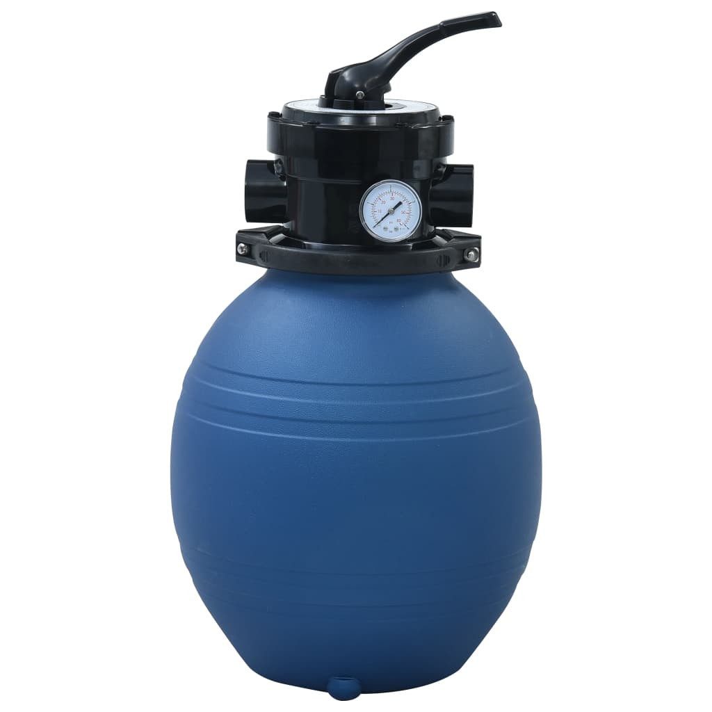 vidaXL Kartuschen-Filterpumpe Pool-Sandfilter mit 4-Wege-Ventil Blau 300 mm