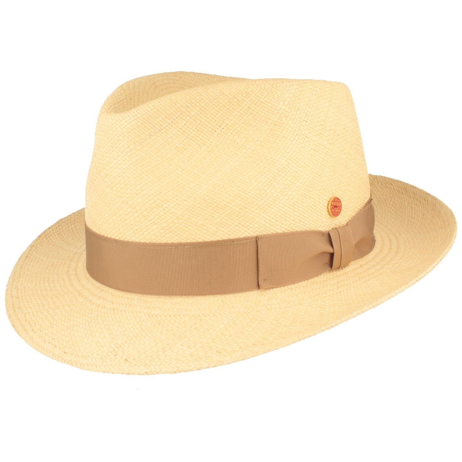 Mayser Strohhut wasserabweisender, hochwerigter Panama Hut Manuel mit UV-Schutz 80 0004 natur/7001 beige