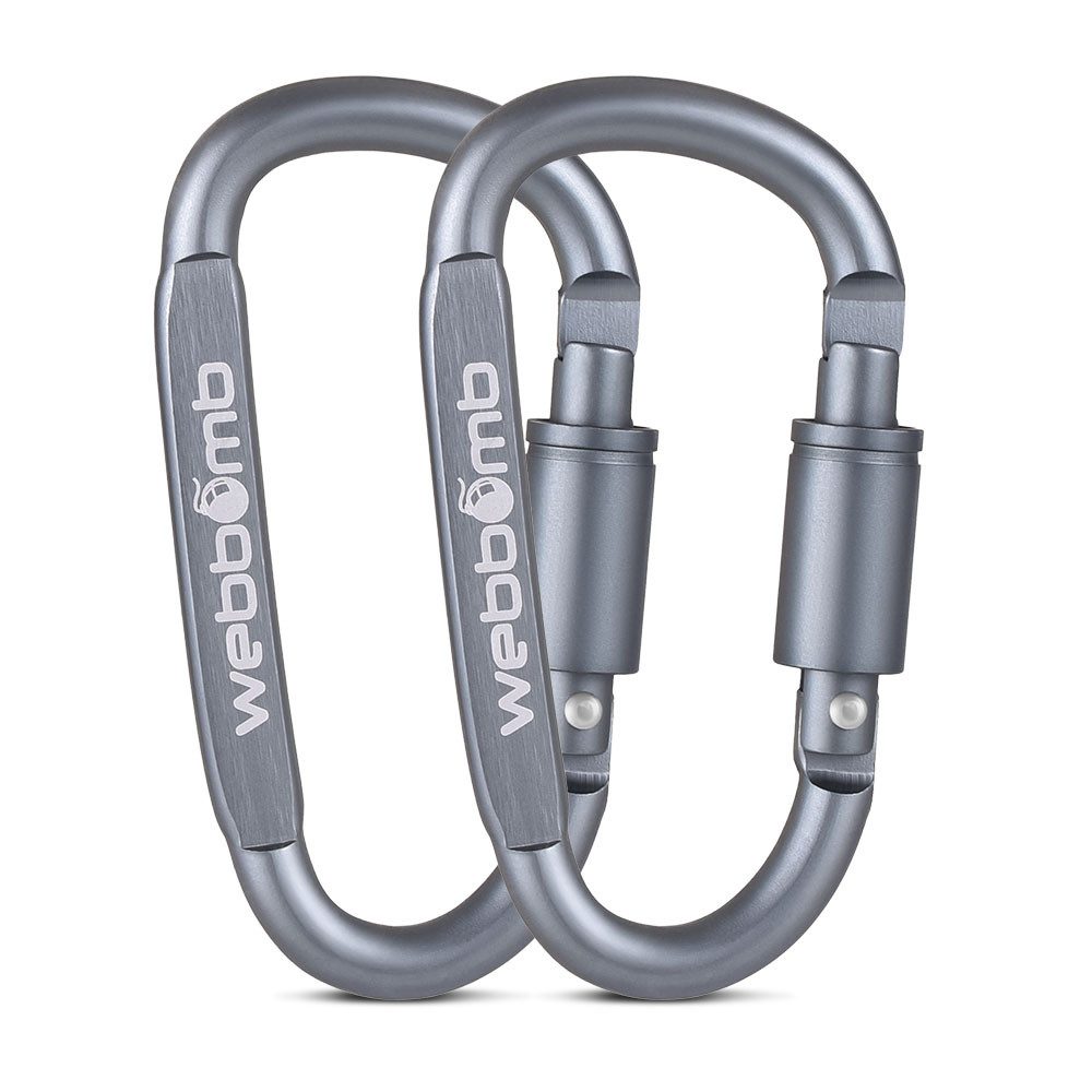Karabiner Haken 8 cm Karabinerhaken Schraubkarabiner für Camping Sport Wandern