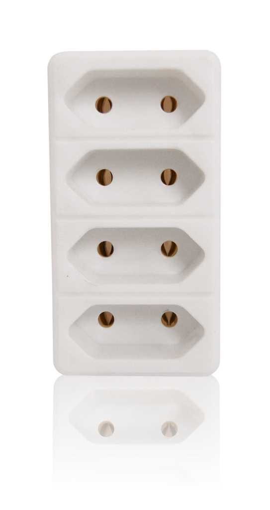 AccuCell Funksteckdose Multistecker 4x Euro weiß