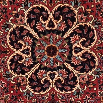 Orientteppich Perser - Bidjar rund - 100 x 100 cm - dunkelrot, morgenland, rund, Höhe: 15 mm, Wohnzimmer, Handgeknüpft, Einzelstück mit Zertifikat
