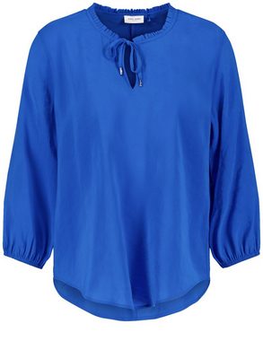 GERRY WEBER Klassische Bluse 3/4 Arm Bluse mit feinem Rüschenausschnitt