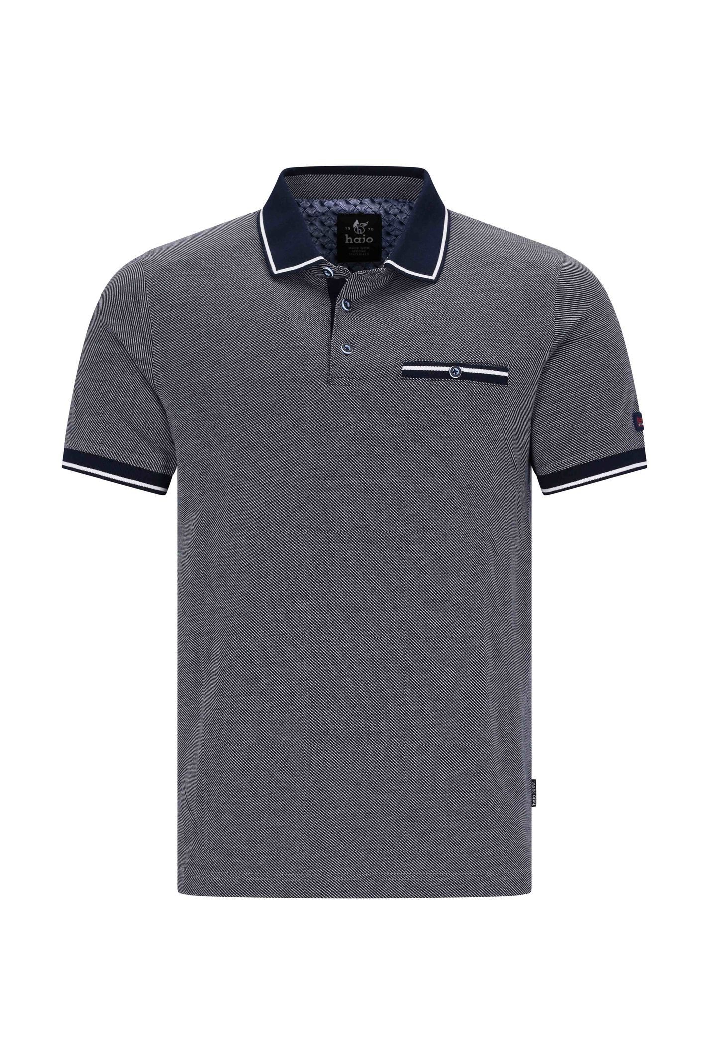 Hajo Poloshirt Poloshirt in Herren Übergröße von Hajo, blau