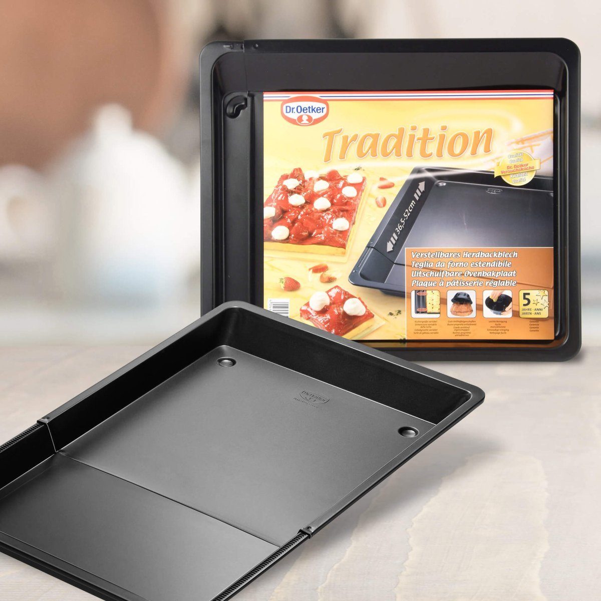 Dr. Oetker Küchenhelfer Backblech Herdbackblech, ausziehbar