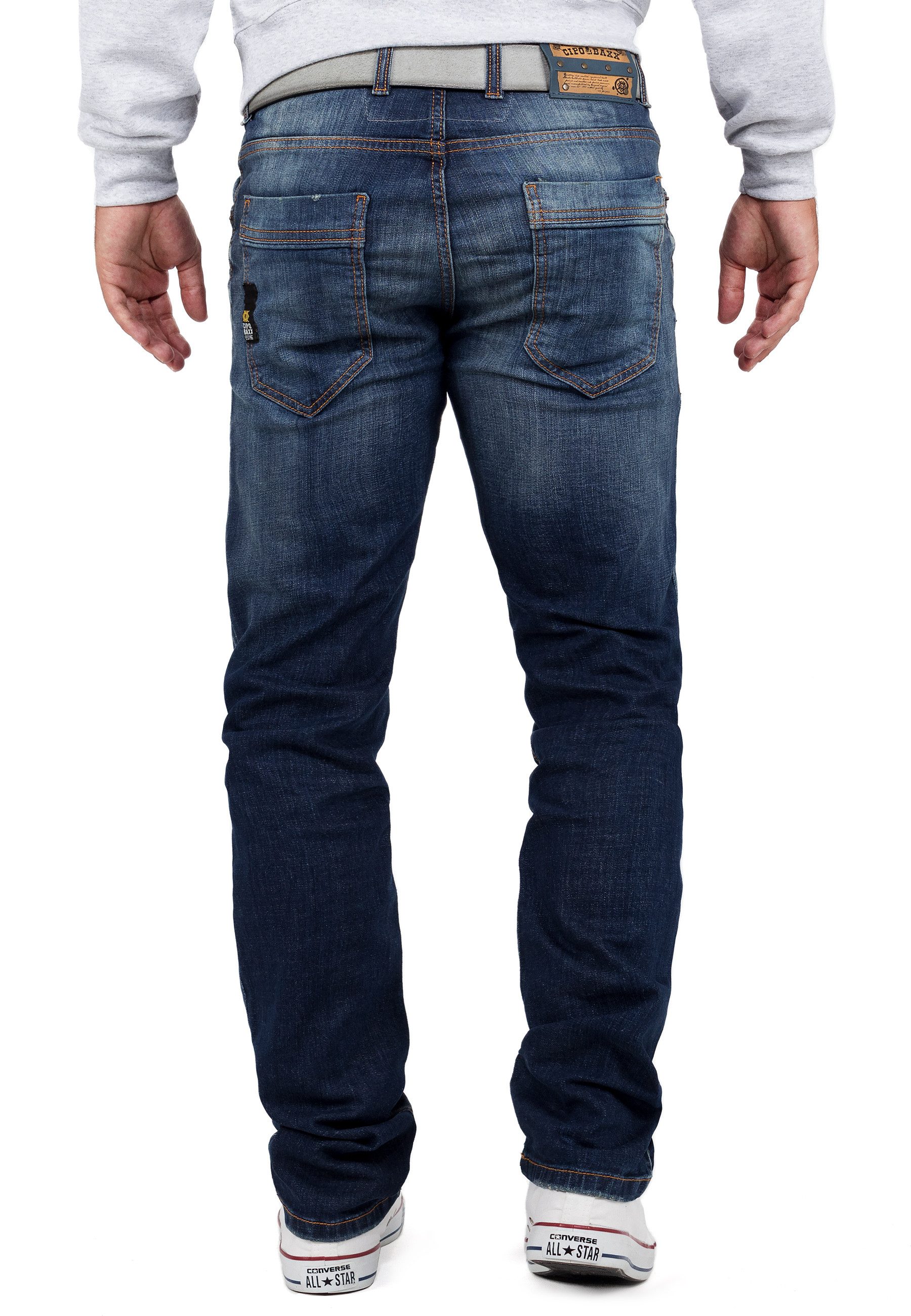 Cipo & Baxx 5-Pocket-Jeans Hose BA-CD186A (1-tlg) mit lässiger Stonewashed günstig online kaufen