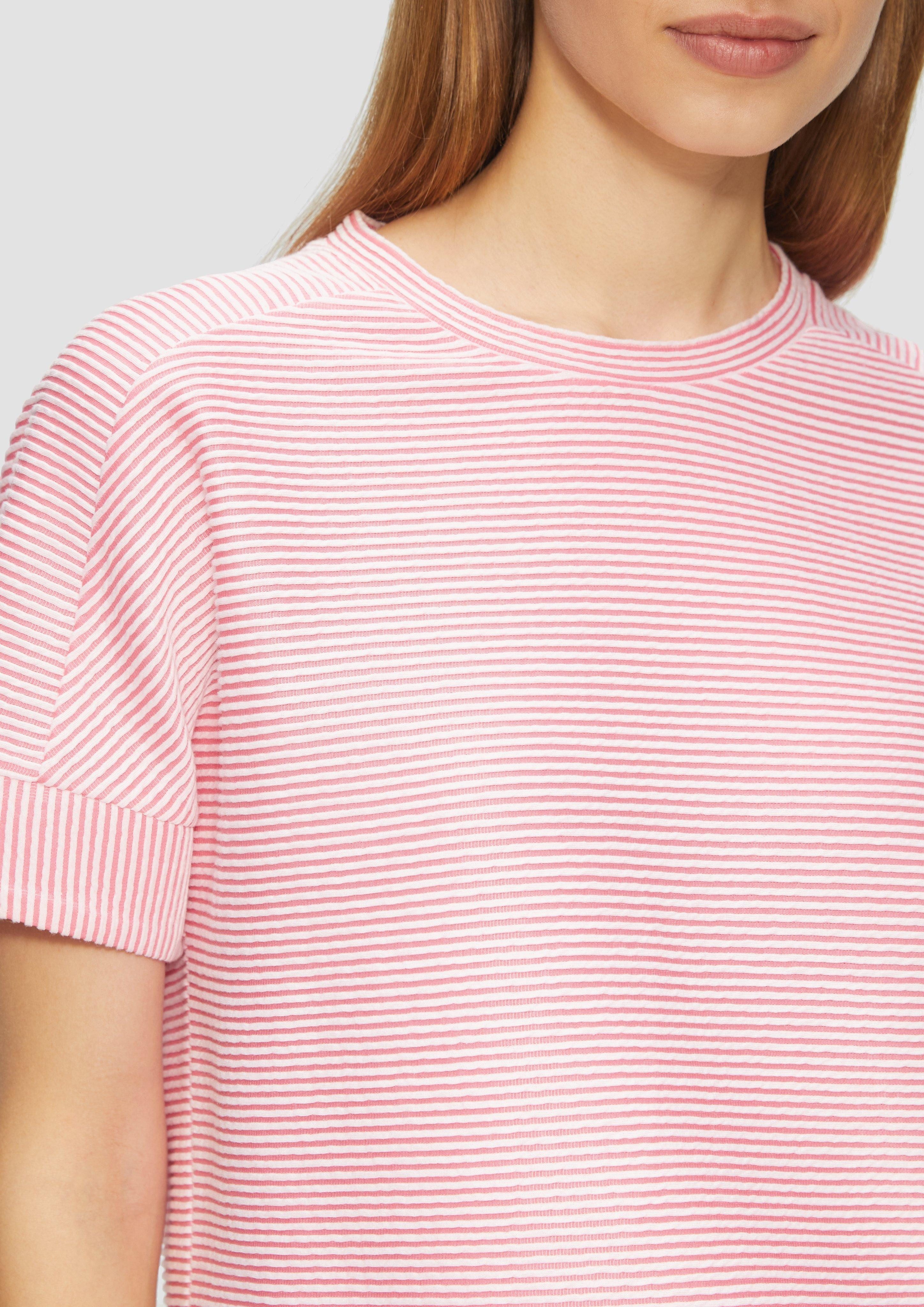 s.Oliver Shirttop T-Shirt mit Strukturstreifen im günstig online kaufen