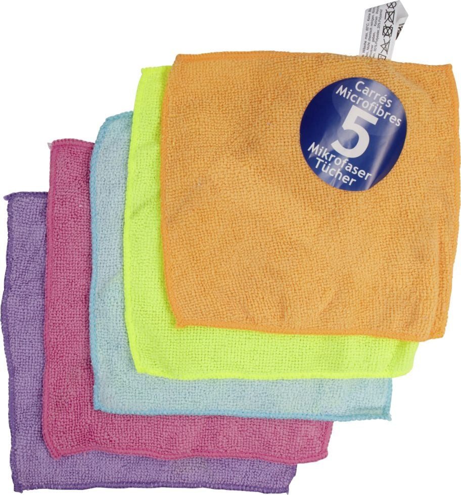 meister Broszio Sauber Meister Mikrofasertücher 5 Stück, Reinigungstücher (Metall)