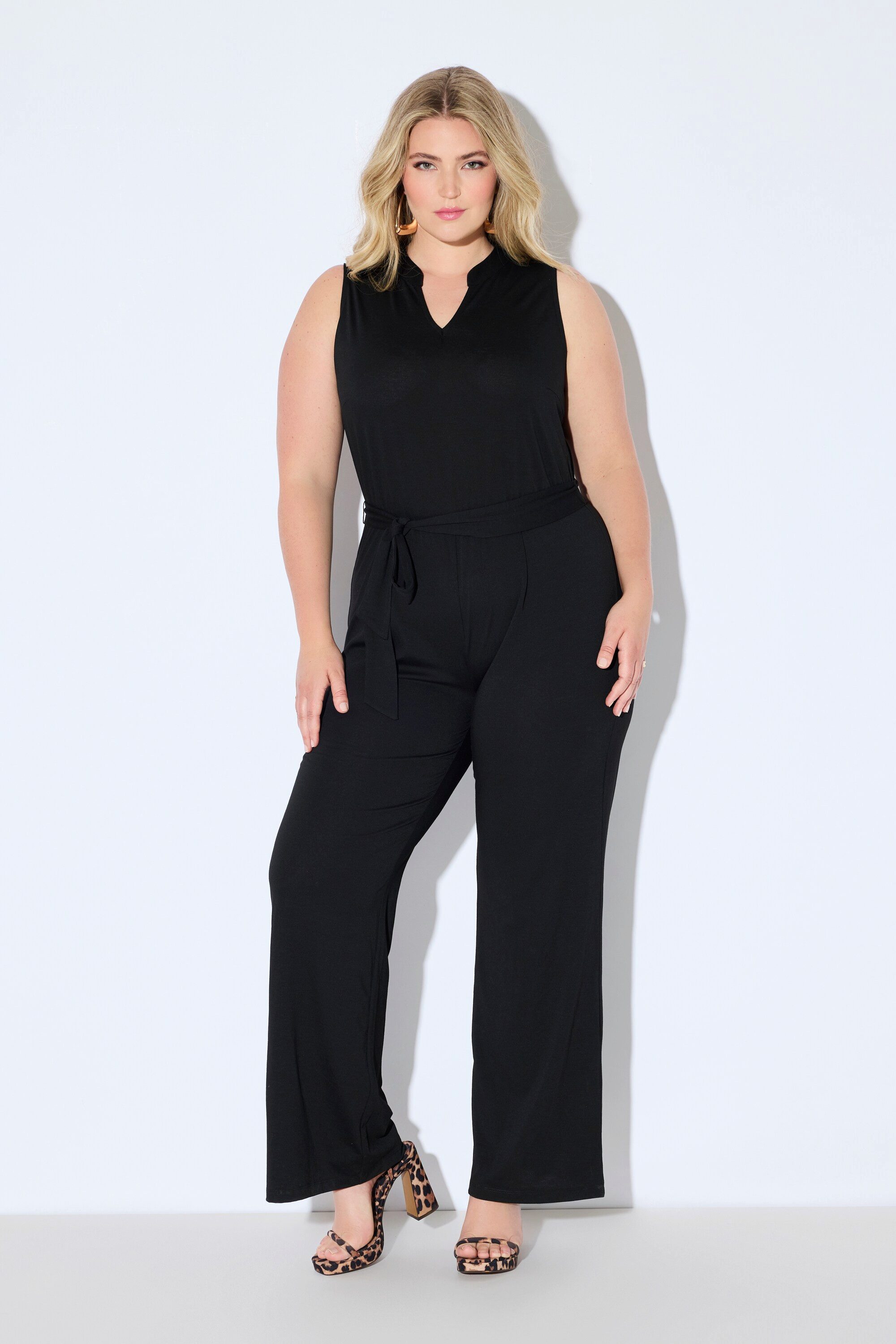 Ulla Popken Funktionshose Jumpsuit ärmellos Jersey günstig online kaufen