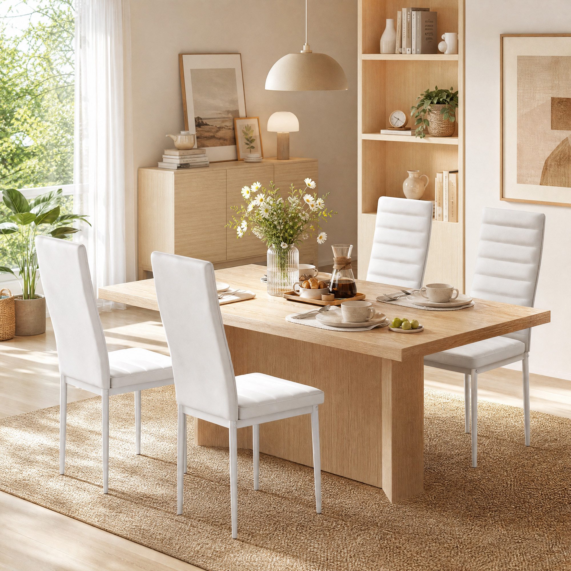Blishom Esszimmerstuhl Esszimmerstühle 4er-Set, Küchenstuhl mit Gepolstert, 41x50x97 cm (4 St) – Bild 3 von 5