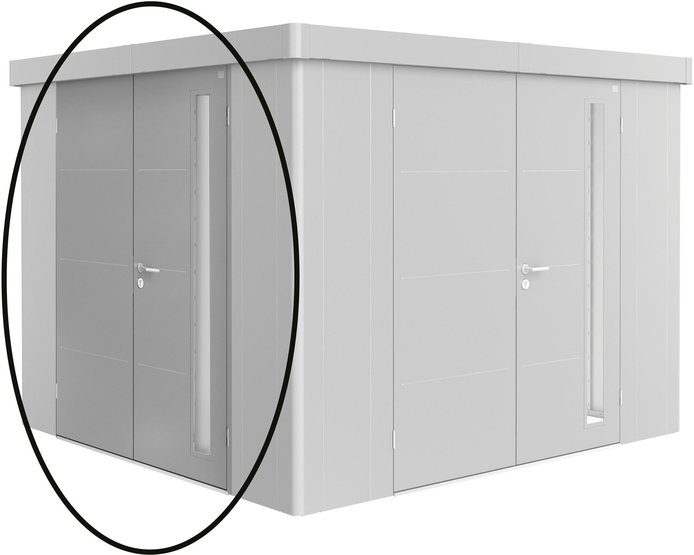 Biohort Gartenhaustür zusätzliche Doppeltür für Gartenhaus, aus Stahl
