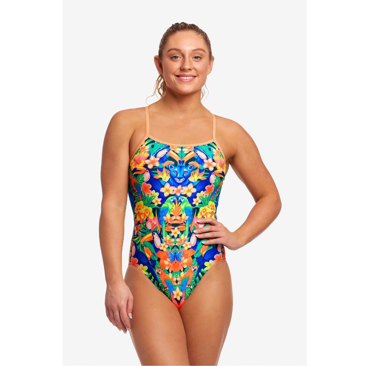 Funkita Badeanzug Damen Jungle Town UV und 50+ Schutz schnelltrocknend chlorbeständig