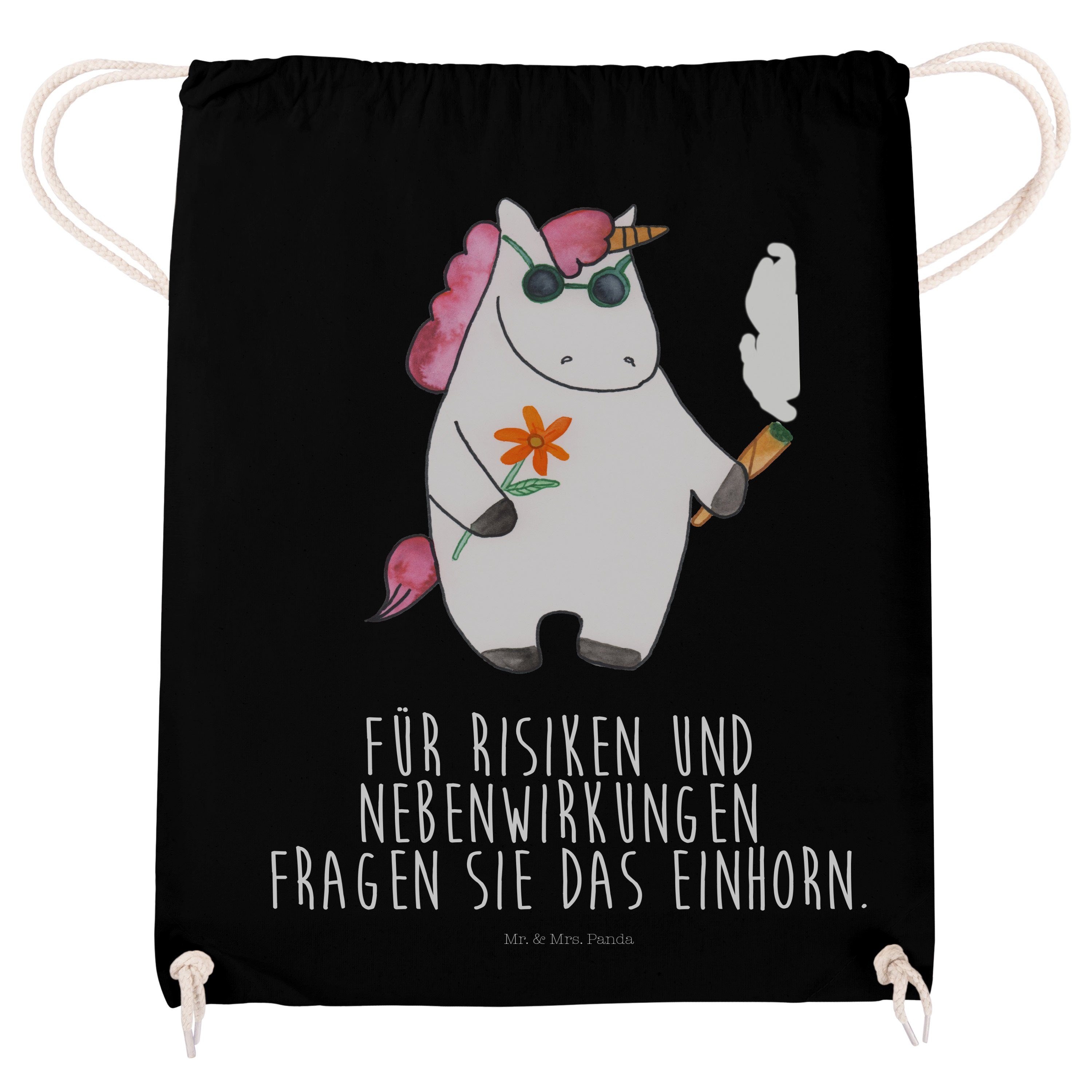 Einhör - Mrs. Mr. Einhorn Einhorn Deko, & Geschenk, Sporttasche Panda Schwarz - Woodstock (1-tlg) Pegasus,