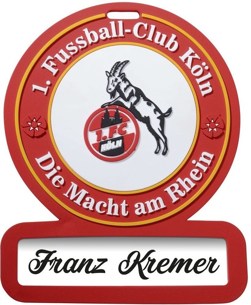 1. FC Köln Dekoobjekt Namensschild
