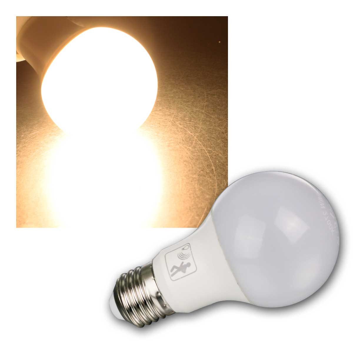 STAR TRADING Sensor E27 Leuchtmittel mit Bewgungsmelder, 5W 470lm warm