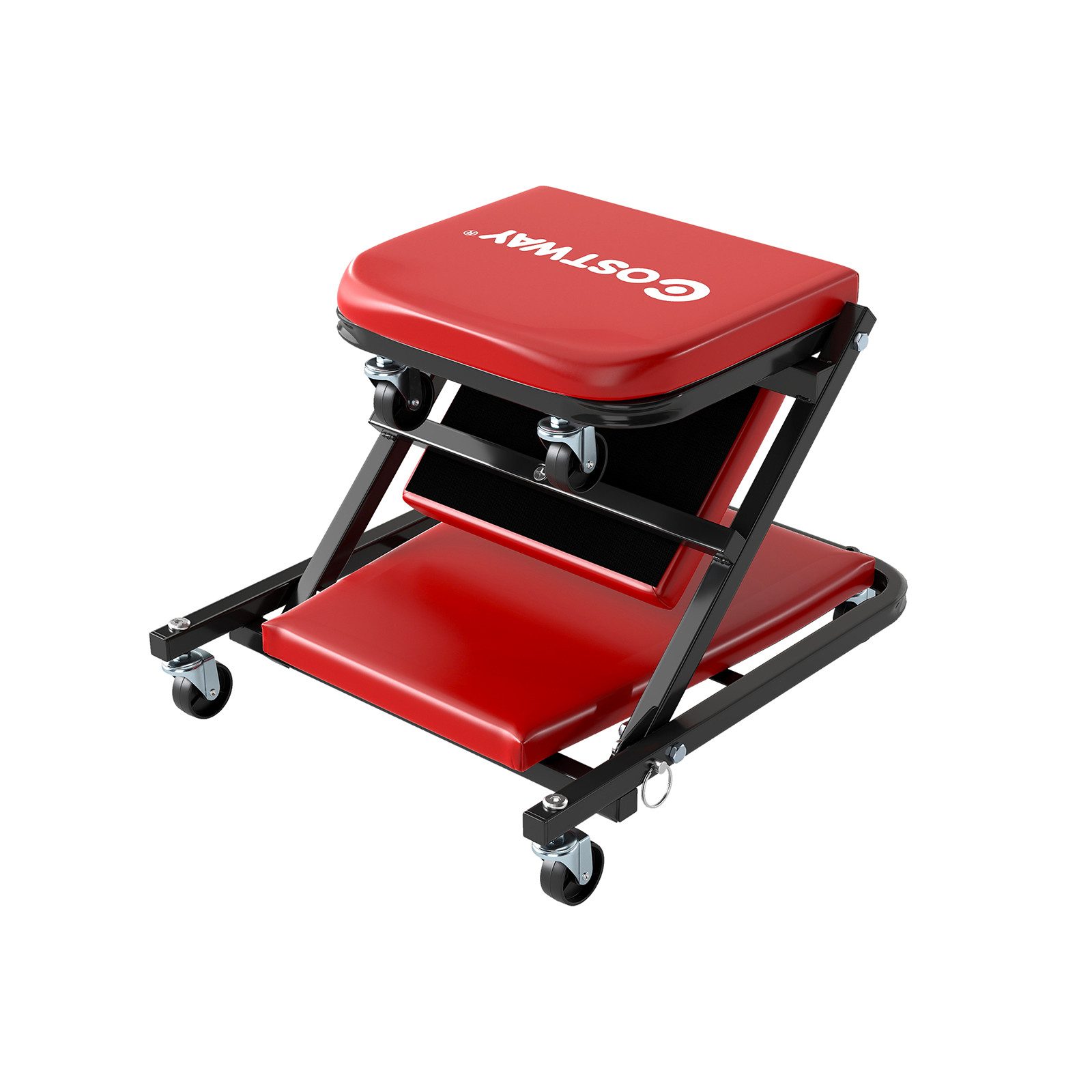 COSTWAY Rollbrett, 2in1 Rollbrett+Werkstatt mit Rollen bis 150kg 92x41x12cm