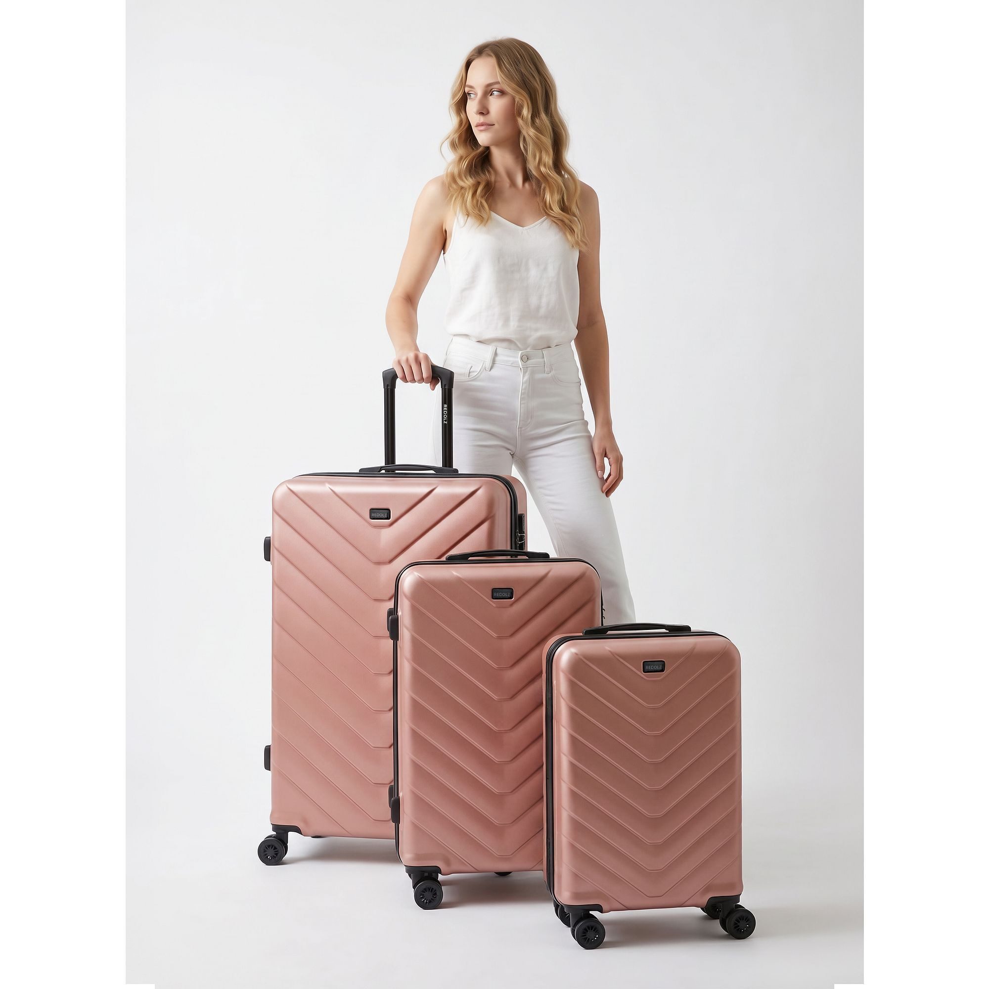Redolz Trolleyset Essentials 07, 4 Rollen, (3-teilig, 3 tlg), ABS
