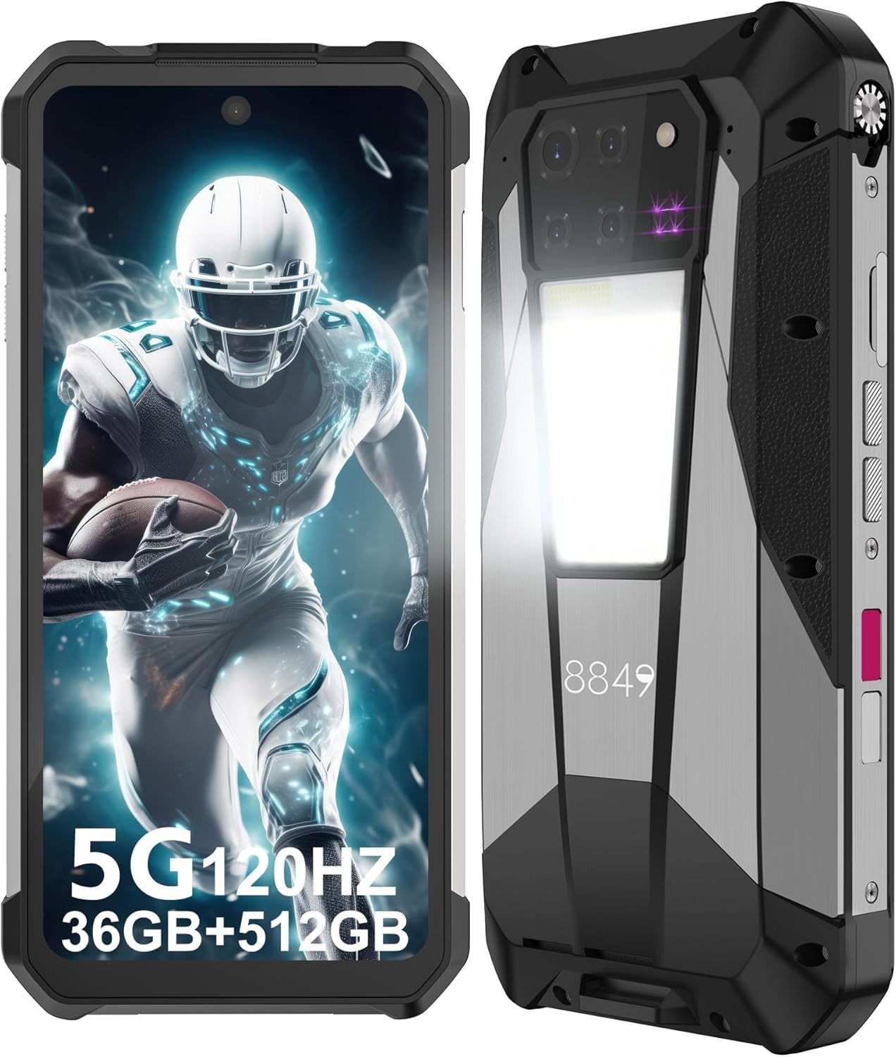 8849 Tank 3 Pro Outdoor Handy, 23800mAh 5G, 6,79" Wasserdicht Smartphone (6.79 Zoll, 64 MP Kamera, 32GB RAM+512GB ROM, 2TB Erweiterbar/OTG/GPS, 120W Schnellladung)