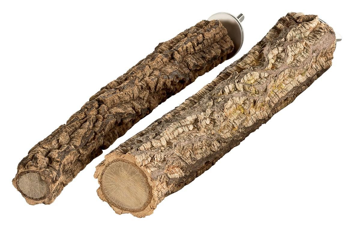 Kork-Deko.de Vogelspielplatz 2er-Pack Vogelsitzstangen - Korkäste zum Sitzen