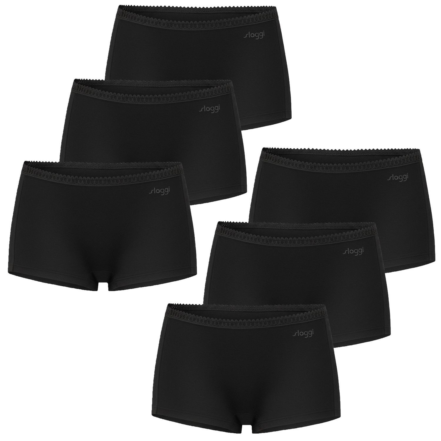 sloggi Slip Go Crush mit Spitzendetails im 6er SPARPACK