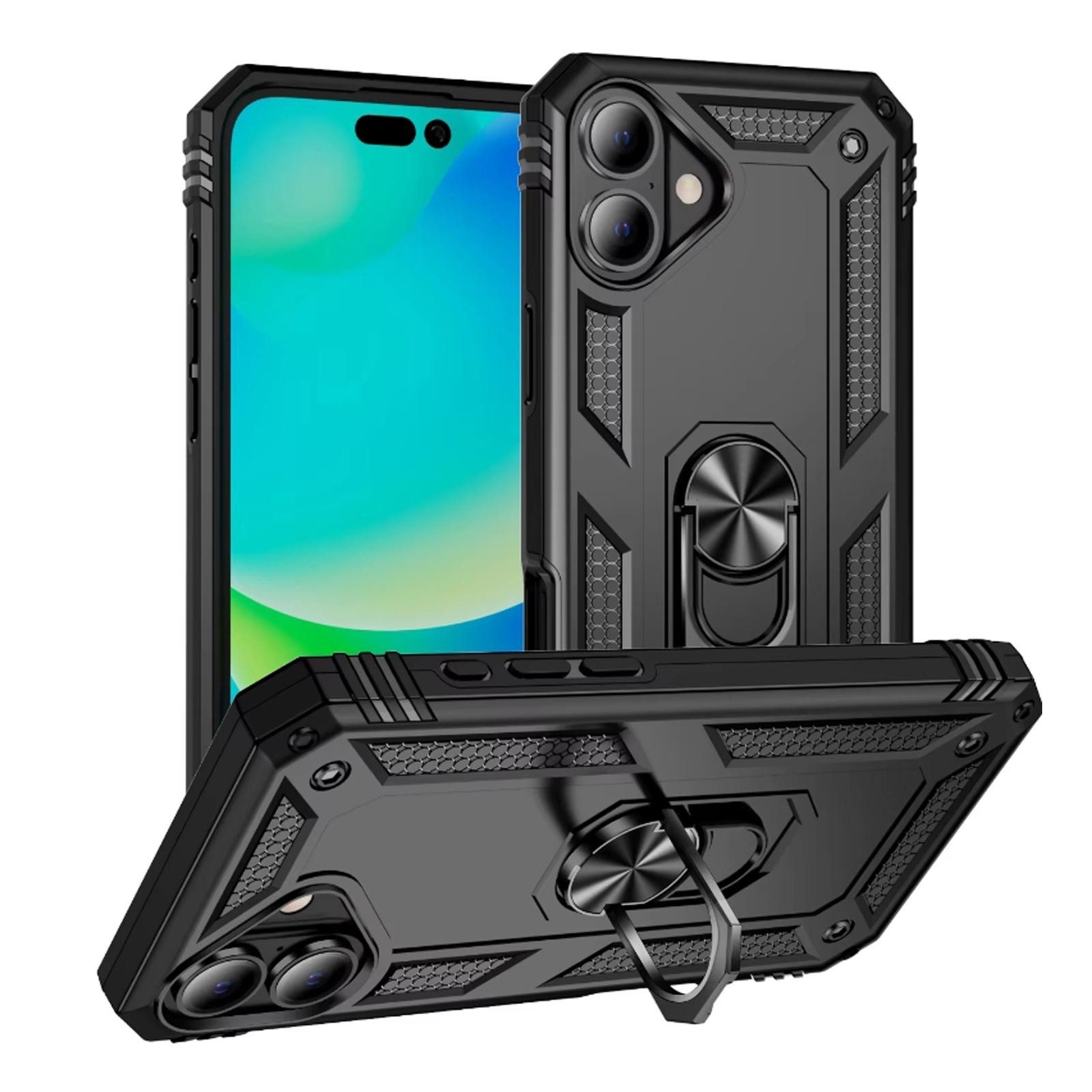 Numerva Handyhülle Schutz Hülle Outdoor Case für Apple iPhone 16, Panzer Hülle Bumper Case Cover