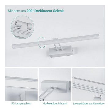 EMKE LED Spiegelleuchte EMKE LED Spiegelleuchte Badezimmerspiegelleuchte, 40cm, 200° drehbare Spiegelleuchte, LED Schrankleuchte