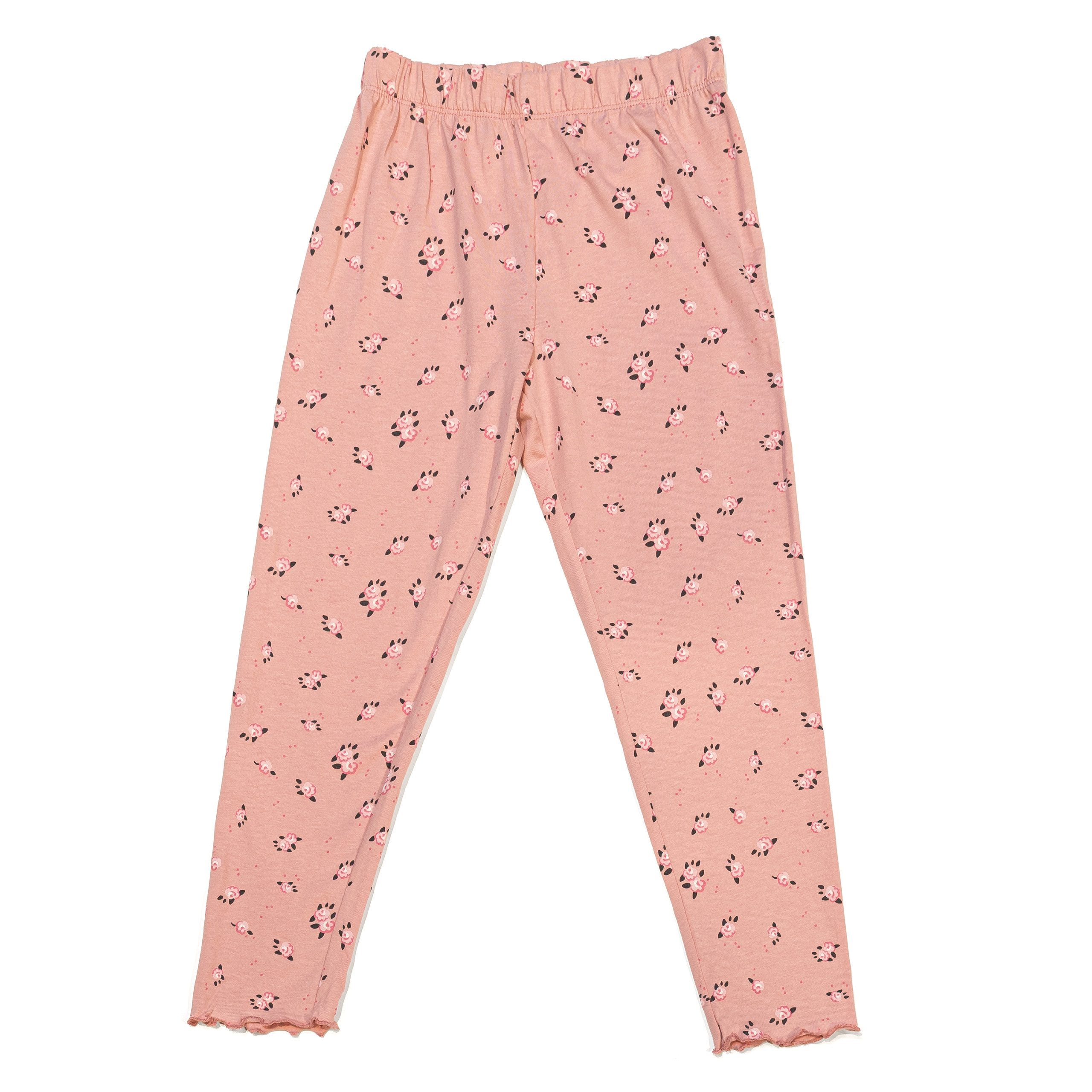 Lily & Dan Schlafanzug Kinder Schlafanzug für Mädchen, Pyjama aus 100% Baumwolle 2-teiliges Set besteht aus Oberteil und Hose, langarm