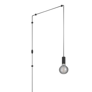 EGLO Hängeleuchte PINETINA, ohne Leuchtmittel, Pendelleuchte, Esszimmerlampe, Metall in Schwarz, Lampe, E27 Fassung