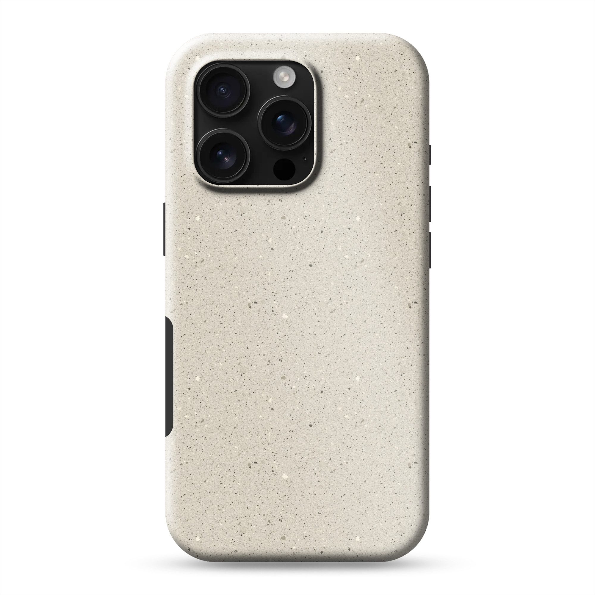 OnlyWow Handyhülle Magsafe für Apple iPhone 16 Pro Hellbeige - Terrazzo - Grau, Handy Case, Hardcase, Stoßfest, Bumper Case