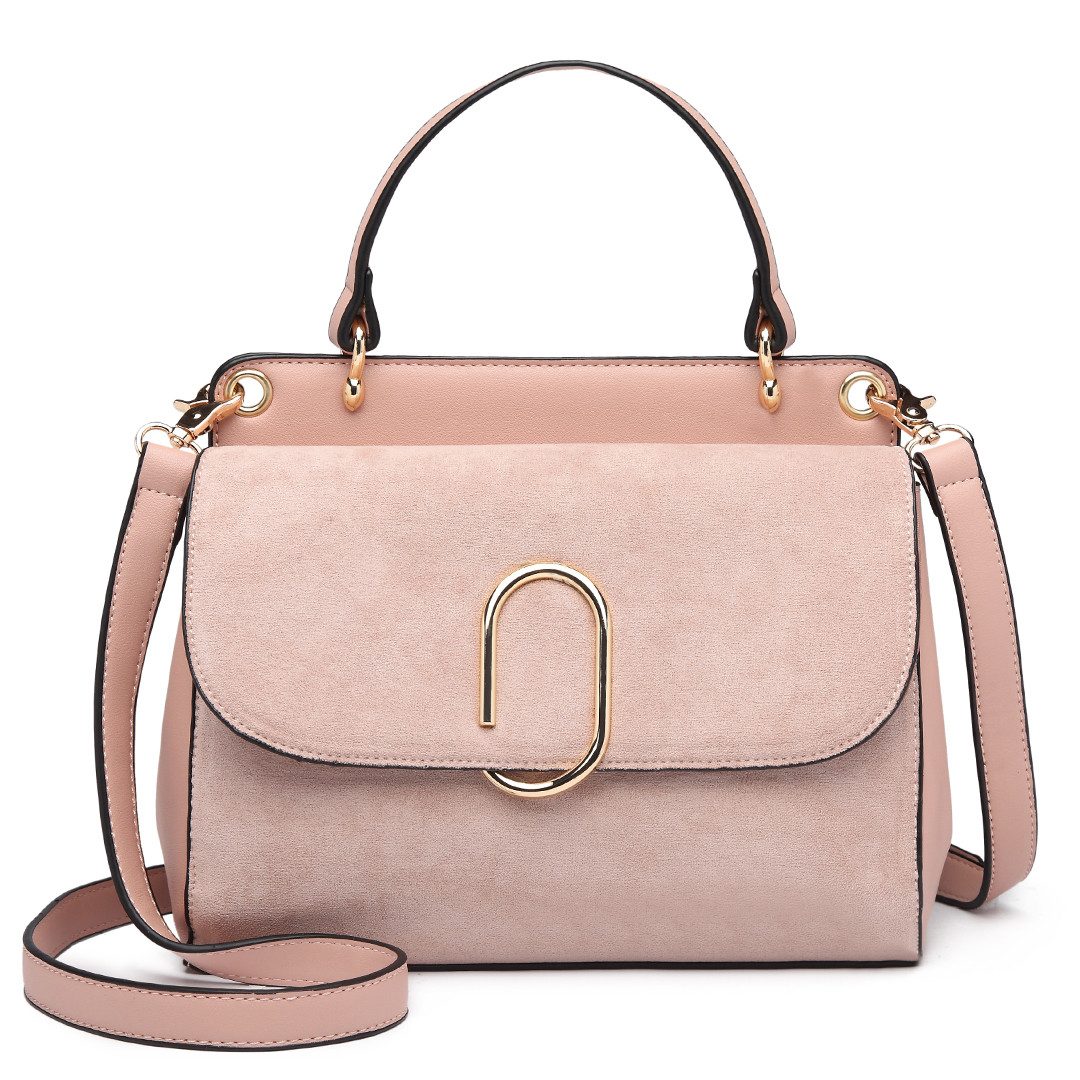 Miss Lulu Umhängetasche Damen Vintage Crossbody Bag mit Kunstleder Mittelgroß