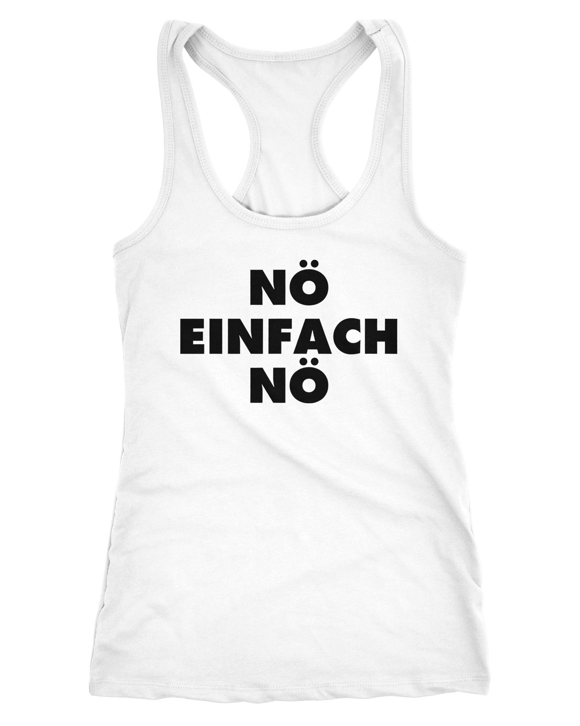 MoonWorks Tanktop witziges Damen Tanktop Tank Top Nö einfach Nö Fun Shirt lusitg Spruch