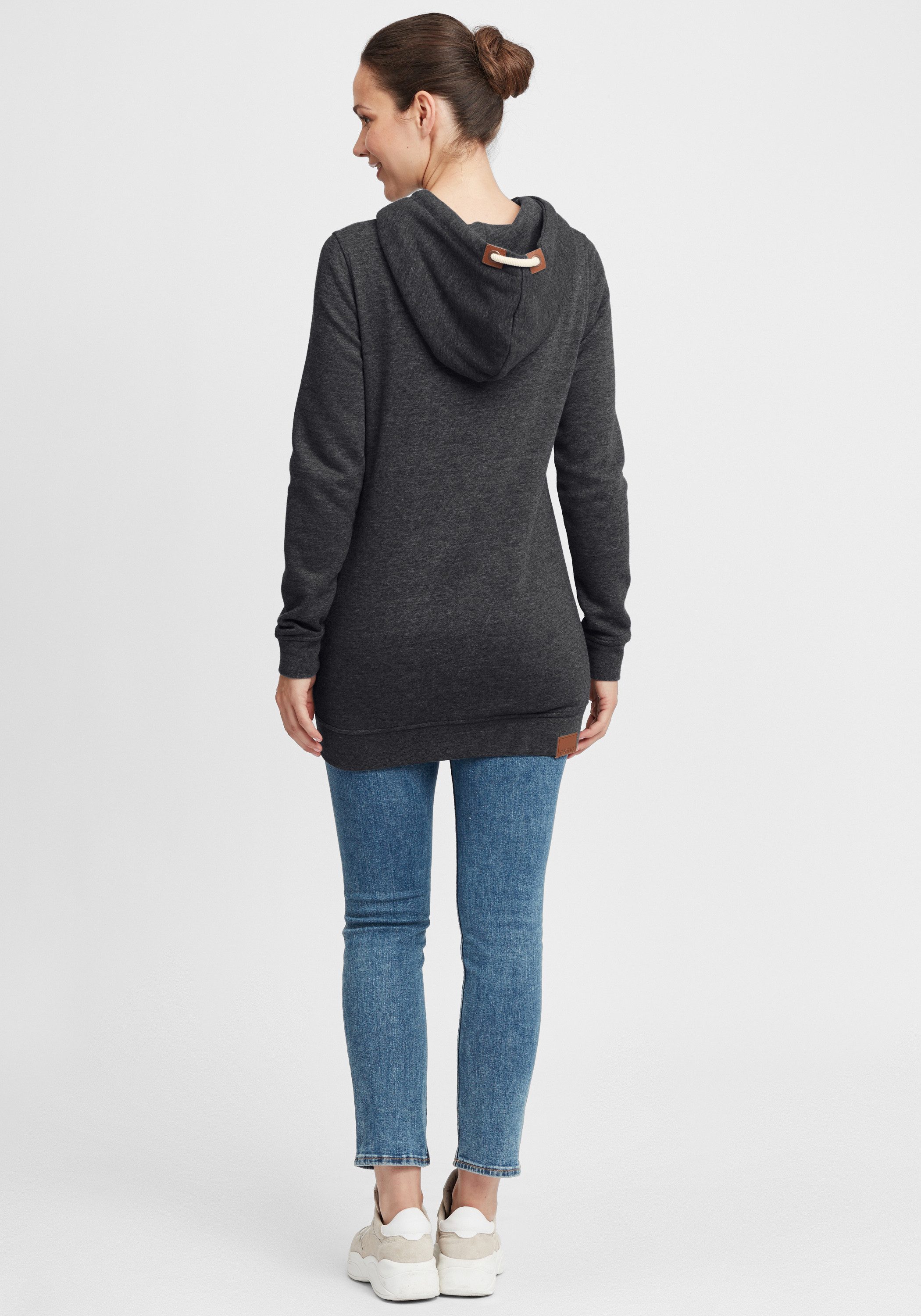 OXMO Hoodie OXVicky Kapuzenpullover lang geschnitten