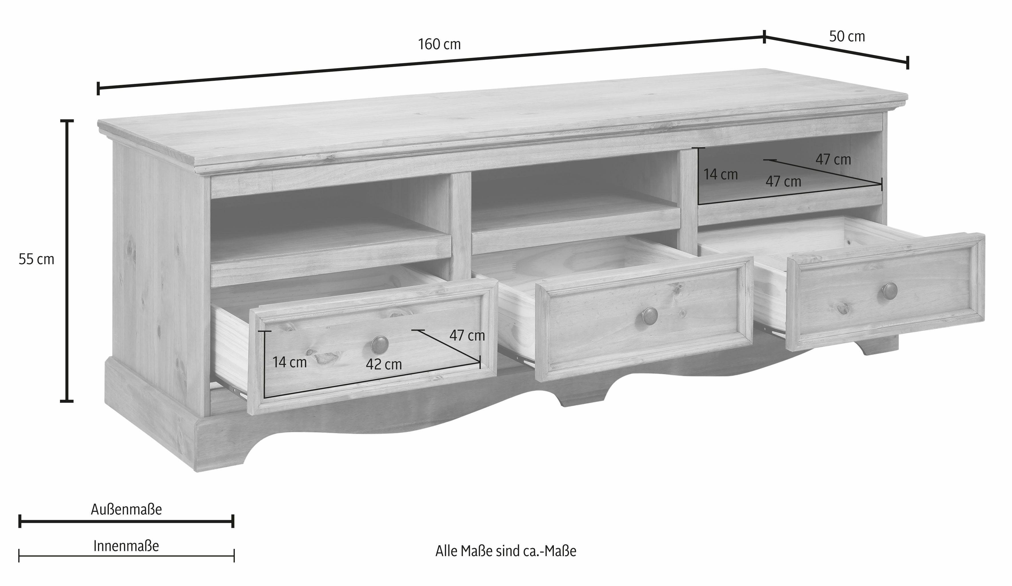 Home affaire Lowboard "Melissa" Kommode, Breite 160 cm günstig online kaufen