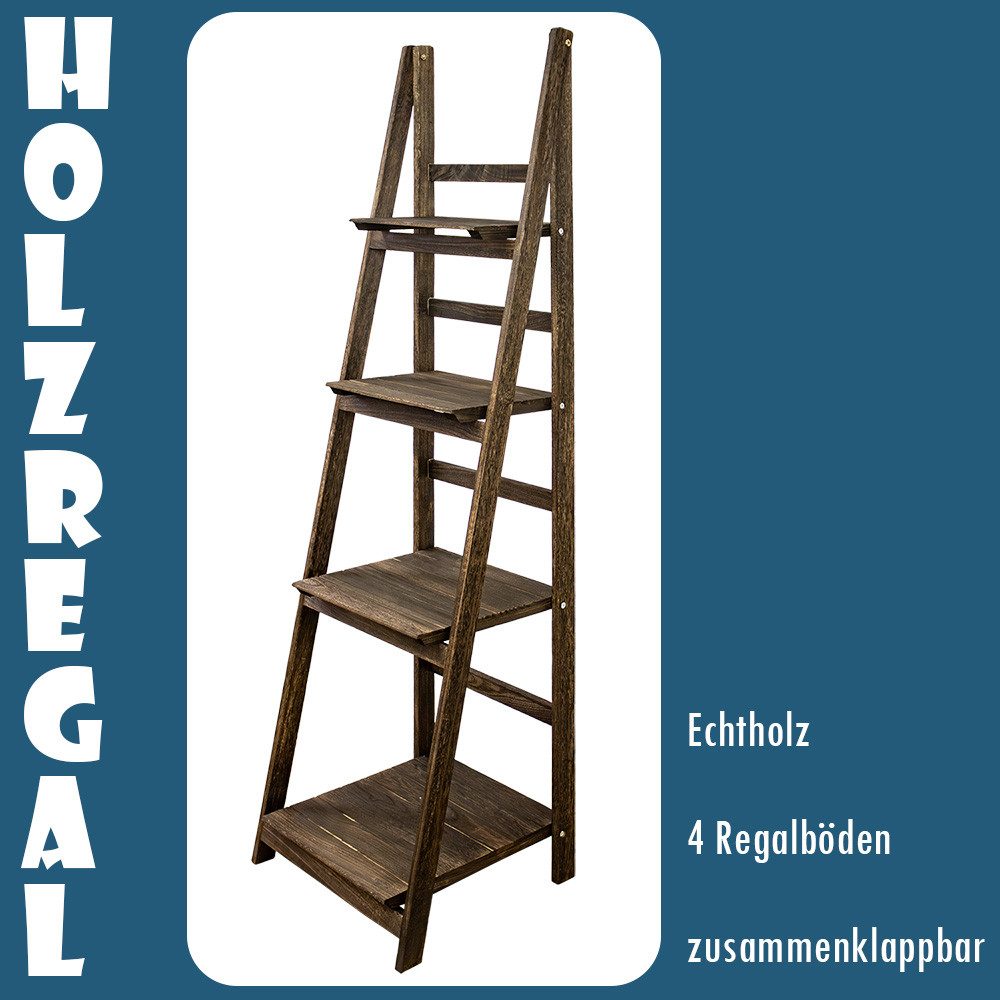 Kingpower Leiterregal Regal Bücherregal Wandregal Standregal günstig online kaufen