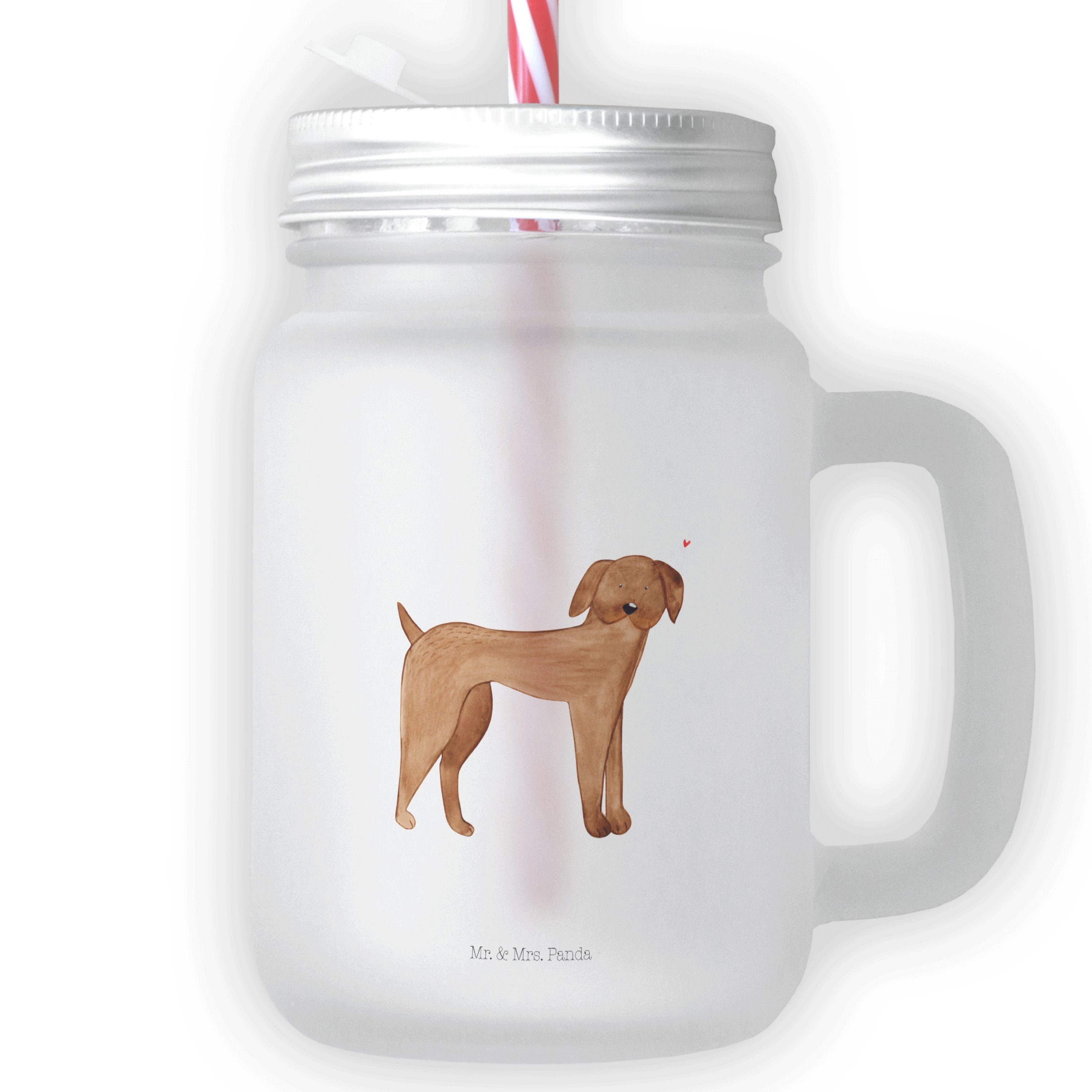 Mr. & Mrs. Panda Glas Hund Dogge - Transparent - Geschenk, Vierbeiner, Cocktailglas, Tierli, Premium Glas