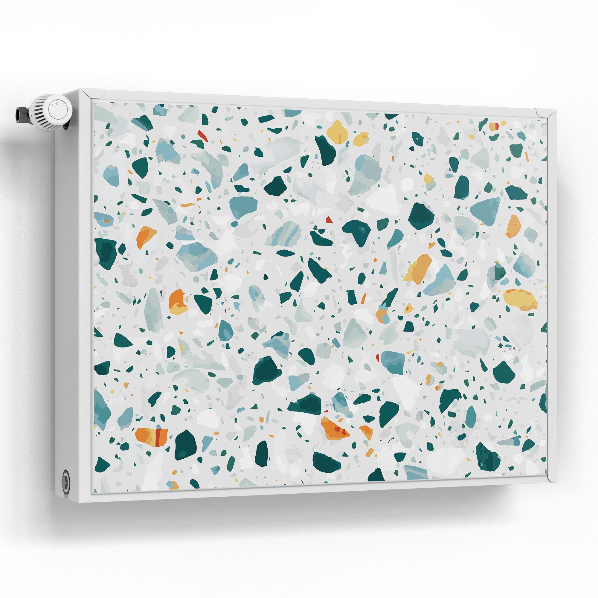 DEQORI Magnetfolie 'Bunter Terrazzo-Trend', beschreibbar Heizung Magnetmatte magnetisch Magnetfolie