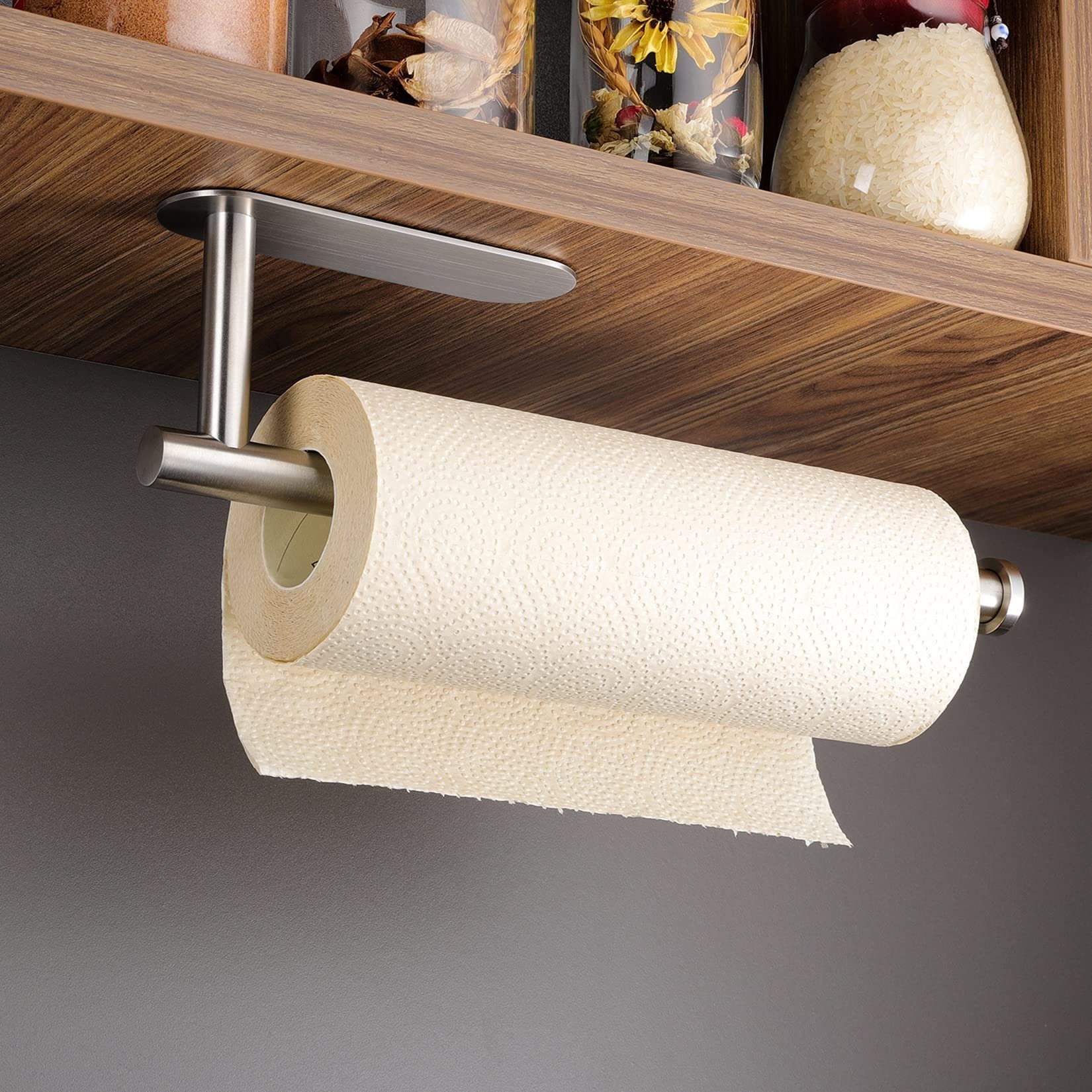 Haiaveng Toilettenpapierhalter Bohren Silber Toilettenpapierhalter,kein selbstklebender, erforderlich, Bohren Kein