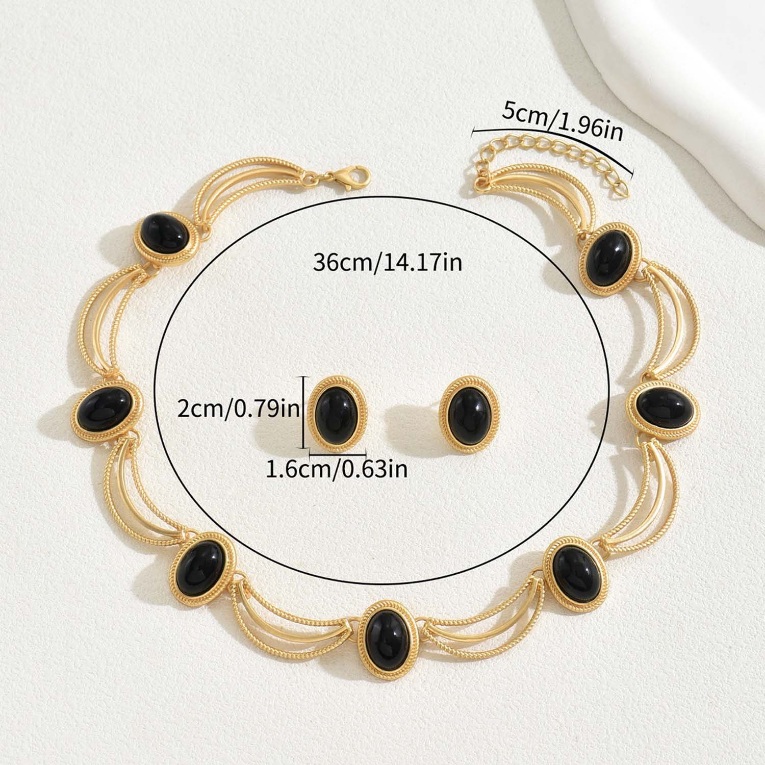 trends for living Schmuckset Schmuckset Vintage-Edelsteinintarsien-Design O günstig online kaufen