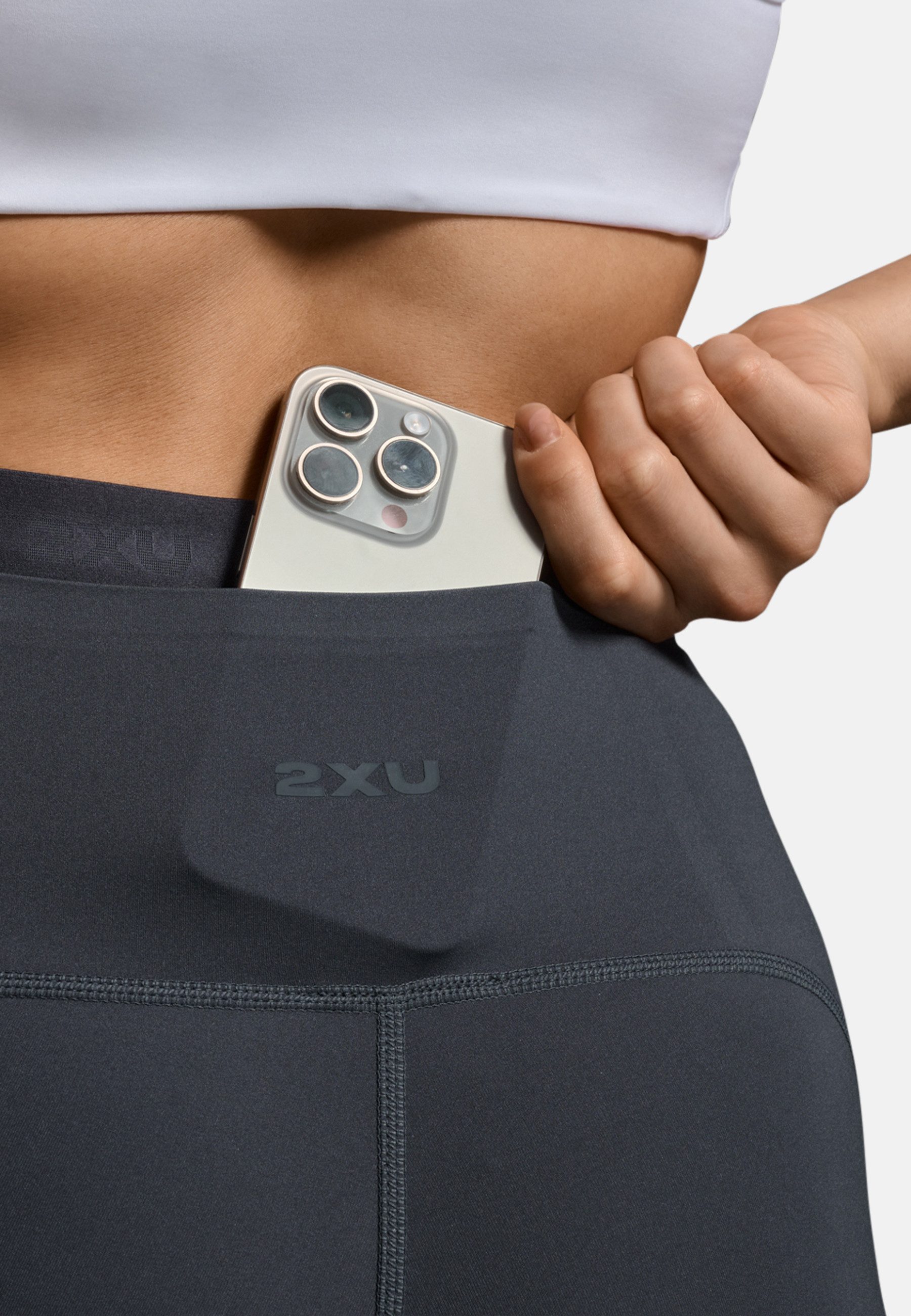 2xU Lauftights Form Stash Hi-Rise Compression 7/8 (1-tlg)