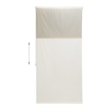 relaxdays Duschrollo Duschrollo beige Breite 80 cm, 80x240cm