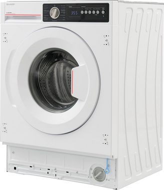 Sharp Einbauwaschmaschine ES-NIB814BWB-DE, 8 kg, 1400 U/min